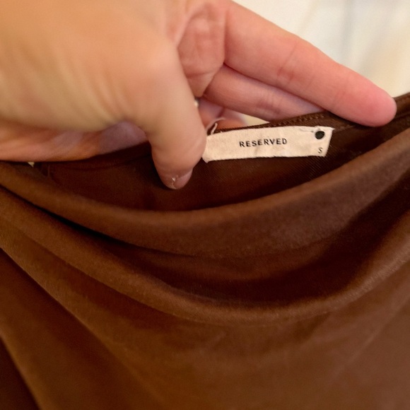RESERVED Brown Spaghetti Strap Dress, Size S - Picture 2 of 6